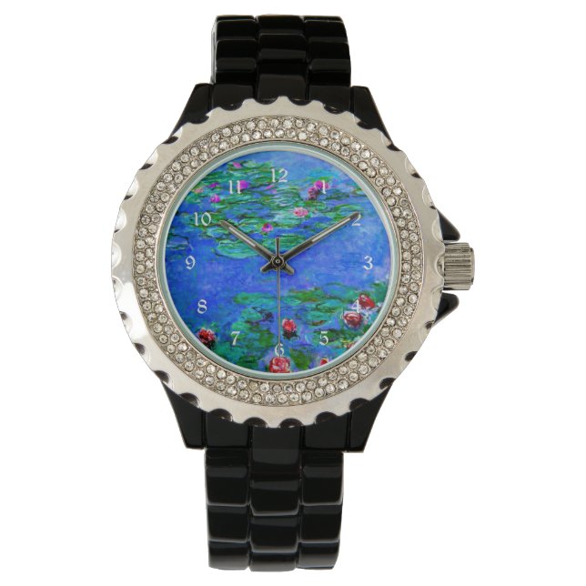 Monet painting: Water Lilies, Red, Watch (Front)