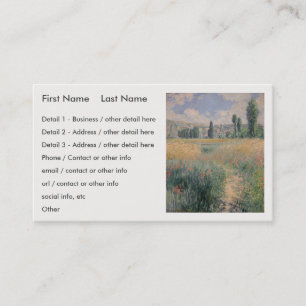 Monet Path on the Island of Saint Martin, Vétheuil Business Card
