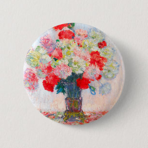 Monet Peonies 6 Cm Round Badge