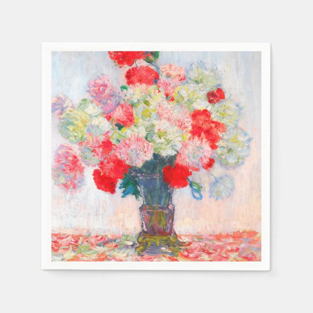 Monet Peonies Napkin (Front)