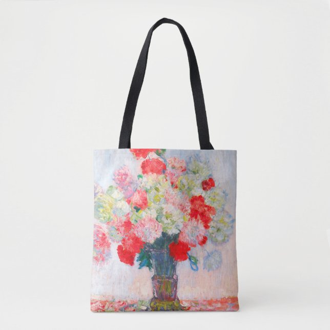 Monet Peonies Tote Bag (Front)