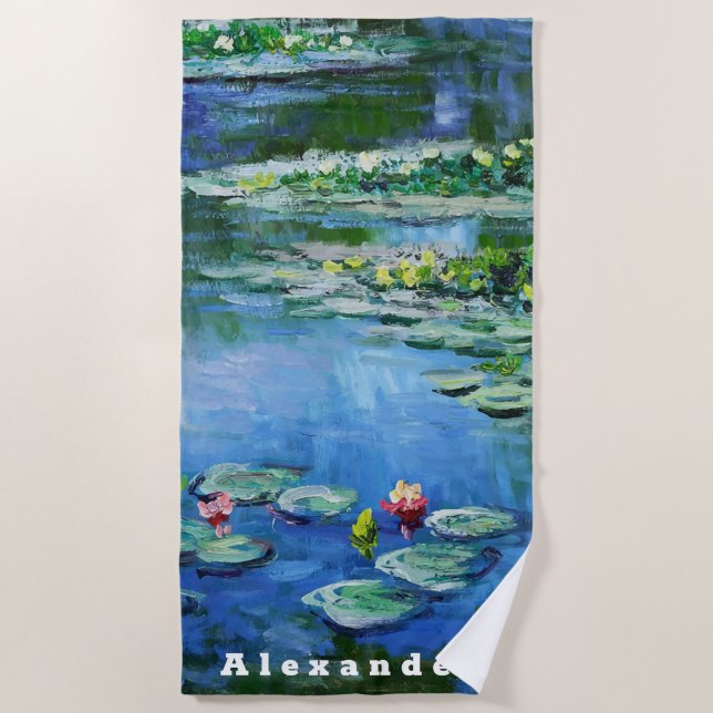 Monet Personalise Beach Towel (Front)