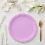 Monet Pink Paper Plates<br><div class="desc">Water Lilies,  1919 famous painting by Claude Monet,  with colour coordinated solid colours pinkish-purple and Monet blue,  ready to mix and match.</div>