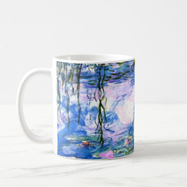 Monet Pink Water Lilies  Coffee Mug (Left)