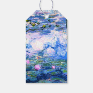Monet Pink Water Lilies Gift Tags