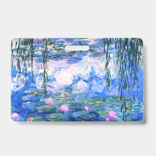 Monet Pink Water Lilies ID Badge