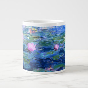 Monet Pink Water Lilies Large Coffee Mug