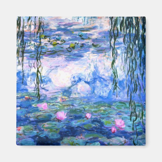 Monet Pink Water Lilies Magnet (Front)