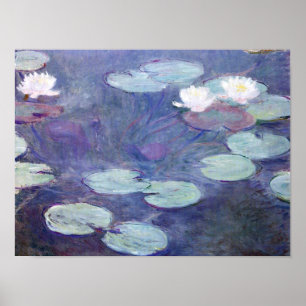 Monet - Pink Water-Lilies Poster