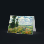 Monet - Poppy Field, Argenteuil, Impress art Card<br><div class="desc">Poppy Field,  Argenteuil,  fine art vintage painting by French artist Claude Monet</div>