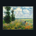 Monet - Poppy Field, Argenteuil Postcard<br><div class="desc">Claude Monet 1875 painting,  Poppy Field,  Argenteuil,  custom-designed postcard,  best seller</div>