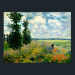 Monet - Poppy Field, Argenteuil Poster<br><div class="desc">Poppy Field,  Argenteuil - Fine art painting by French Impressionist artist,  Claude Monet</div>