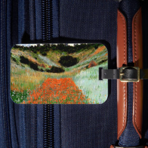 Monet - Poppy Field in a Hollow near Giverny Luggage Tag