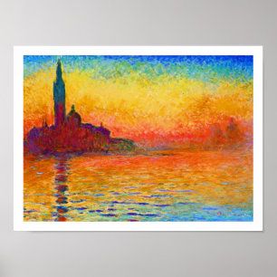Monet Poster Print: San Giorgio Maggiore at Dusk