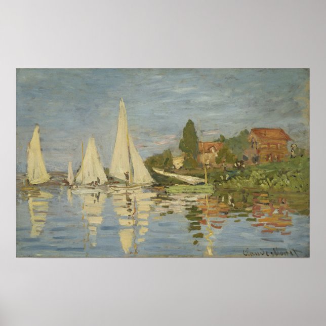 Monet - Regattas At Argenteuil Poster (Front)
