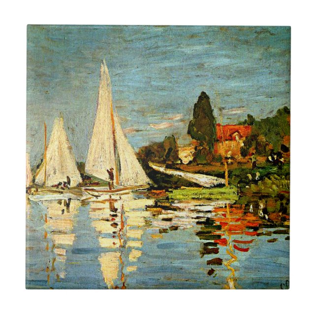 Monet, Regattas at Argenteuil Tile (Front)