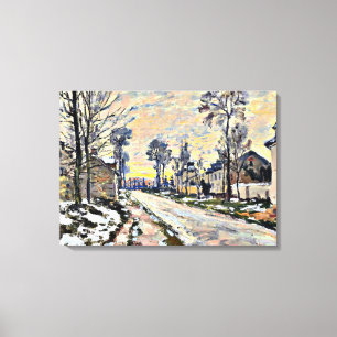 Monet - Road to Louveciennes, Impressionism Canvas Print