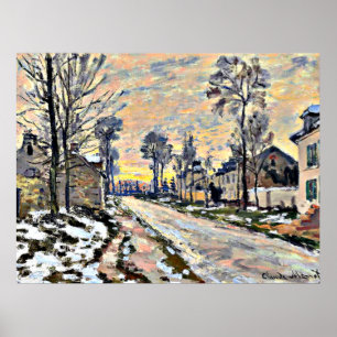 Monet - Road to Louveciennes, Impressionism Poster