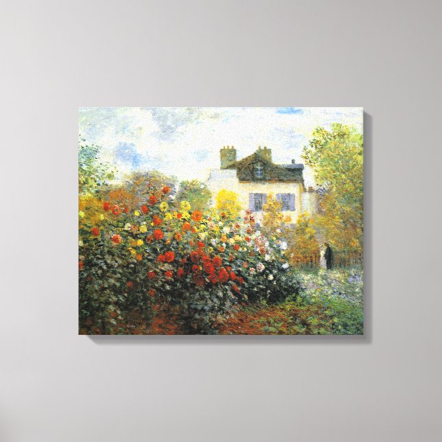 Monet Rose Garden Canvas Print (Front)
