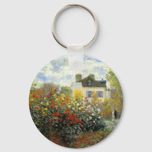 Monet Rose Garden Key Chain