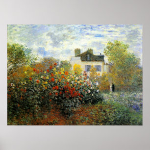 Monet Rose Garden Poster