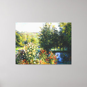 Monet - Roses in the Garden at Montgeron, Canvas Print