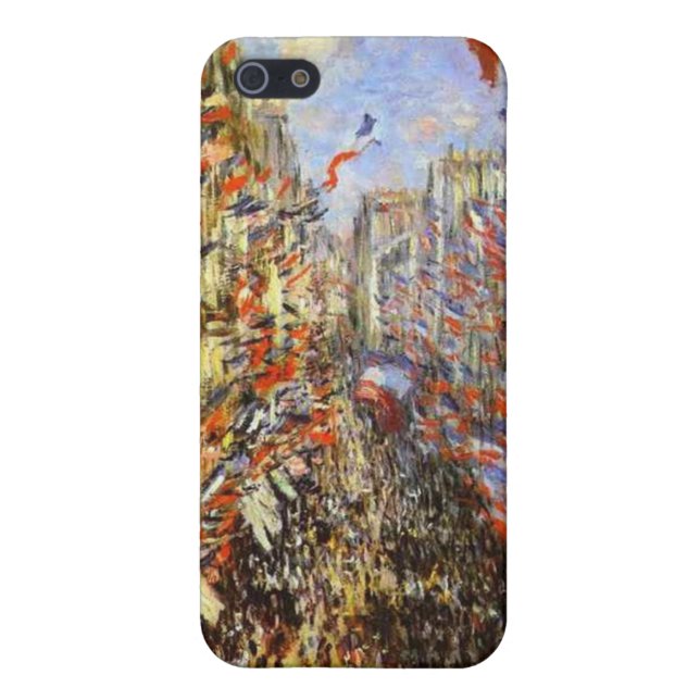 Monet, Rue Montorgueil iPhone Case (Back)