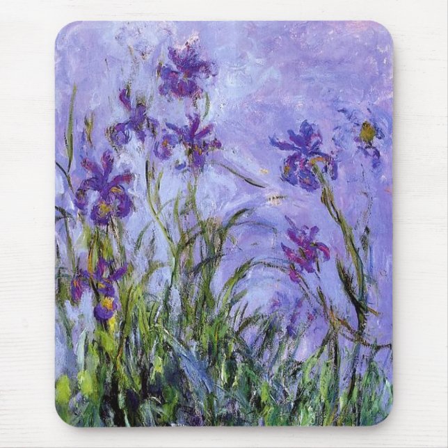 Monet’s Lilac Irises Mouse Pad (Front)