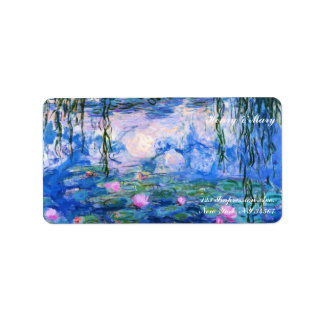 Monet’s Water Lilies Label