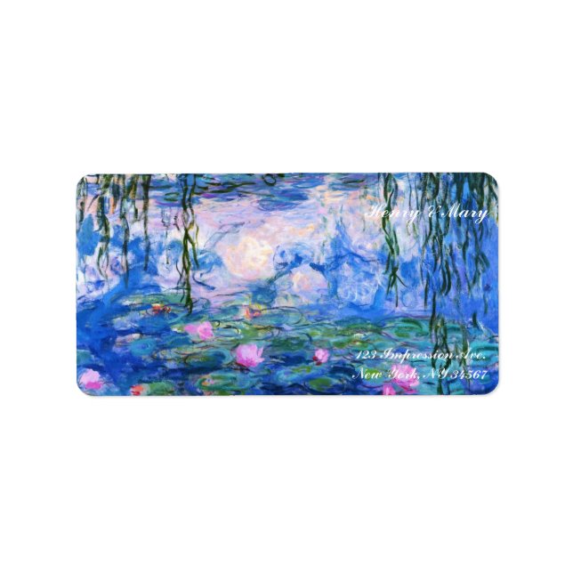 Monet’s Water Lilies Label (Front)