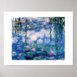 Monet’s Water Lilies Poster<br><div class="desc">Monet’s Water Lilies.  
Please visit my store for more interesting design and more colour choice => zazzle.com/iwheels*</div>