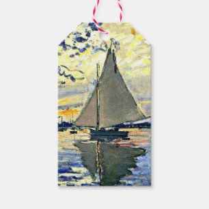 Monet - Sailboat at le Petit Gennevilliers, Gift Tags