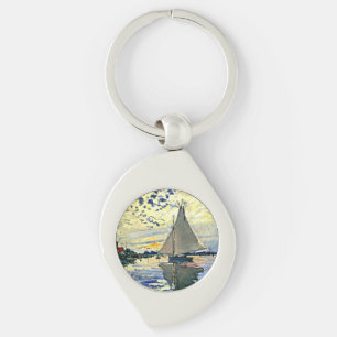 Monet - Sailboat at le Petit GENNEVILLIERS Key Ring