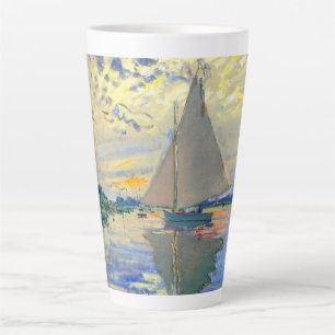 Monet Sailboat at Le Petit-Gennevilliers Latte Mug