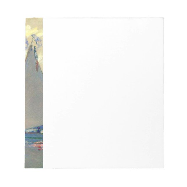 Monet Sailboat at Le Petit-Gennevilliers Notepad (Front)