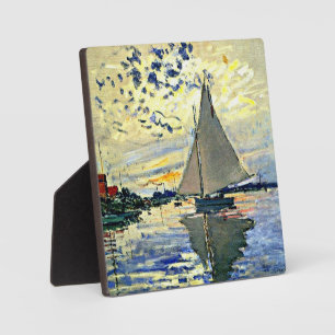 Monet - Sailboat at le Petit Gennevilliers Plaque