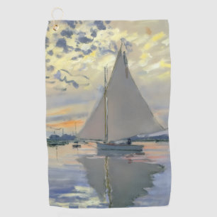Monet Sailboat French Impressionism Classic Art Golf Towel