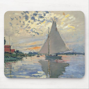 Monet Sailboat French Impressionism Classic Art Mouse Pad