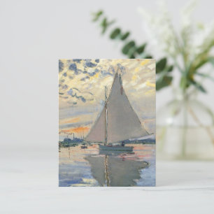 Monet Sailboat French Impressionism Classic Art Postcard