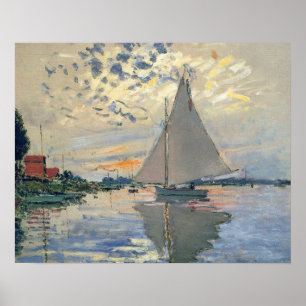 Monet Sailboat French Impressionist Poster