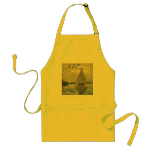 Monet Sailboat French Impressionist Standard Apron