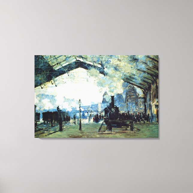 Monet - Saint-Lazare Gare, Normandy Train, Canvas Print (Front)