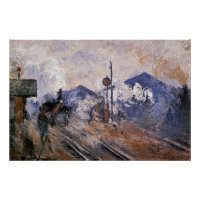 Monet - Saint-Lazare Station, Track Coming Out,