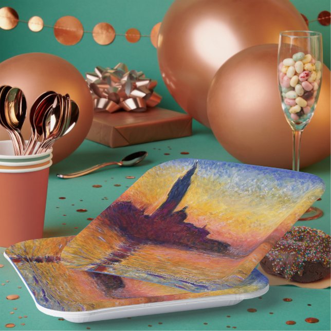 Monet - San Giorgio Maggiore at Dusk, Paper Plate (Multi)