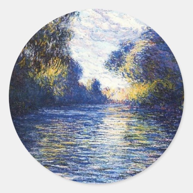 Monet Seine River Fine Art Sticker (Front)