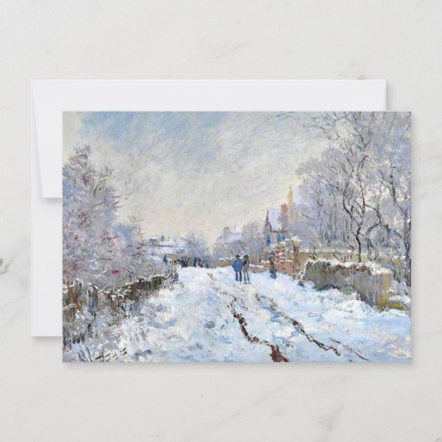 Monet - Snow Scene at Argenteuil Card (Front)
