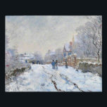 Monet - Snow Scene at Argenteuil  Faux Canvas Print<br><div class="desc">Snow Scene at Argenteuil,  fine art landscape painting by Claude Monet</div>