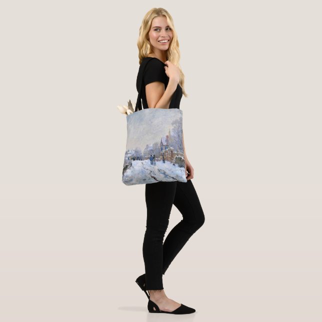 Monet - Snow Scene at Argenteuil Tote Bag (On Model)
