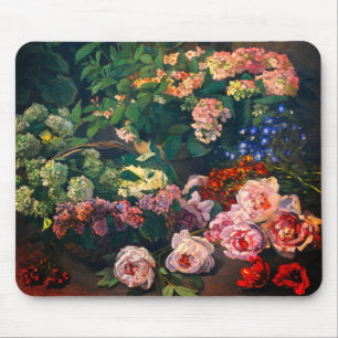 Monet Spring Flowers Mouse Pad