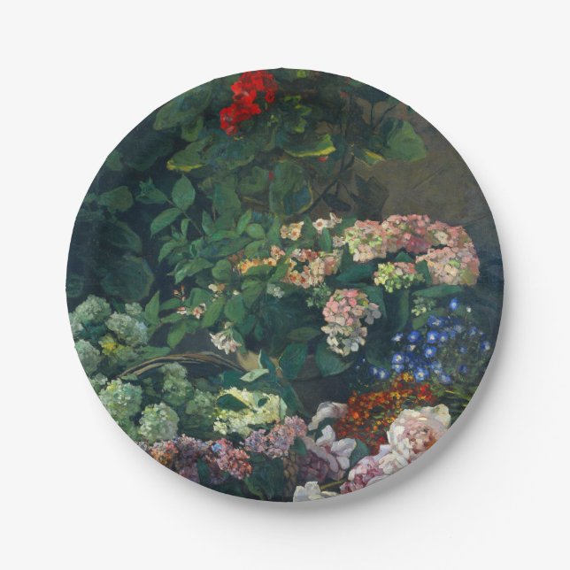 Monet Spring Flowers Paper Plate (Front)
